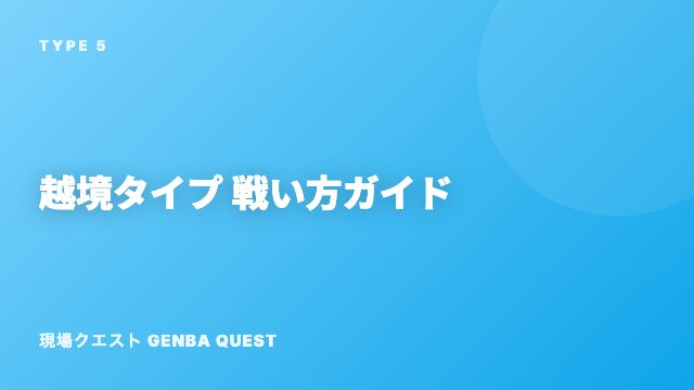 越境タイプの戦い方ガイド 表紙